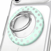 Mint Chrome Polka Dot MagSafe Grip Ring
