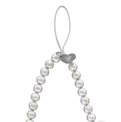 Vintage Pearl Heart Phone Charm