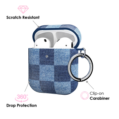 Denim Vibe Checkered AirPod Case