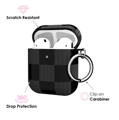 Noir Vibe Checkered AirPod Case