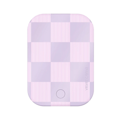 Lilac Vibe Checkered Portable MagSafe Charger Power Pack