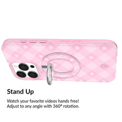 Dolly Pink Gingham MagSafe Grip Ring