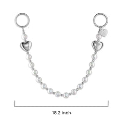 Pearl Heart Bag Chain