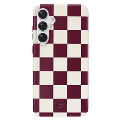 Burgundy Vibe Checker Samsung Case