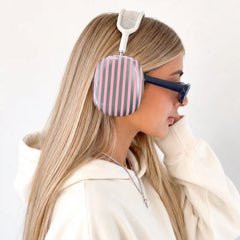 Pink Chrome Stripes AirPod Max Case