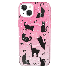 Lucky Kittens Glitter iPhone Case