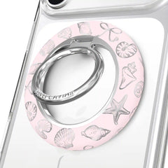 Pink Coastal Seashells MagSafe Grip Ring