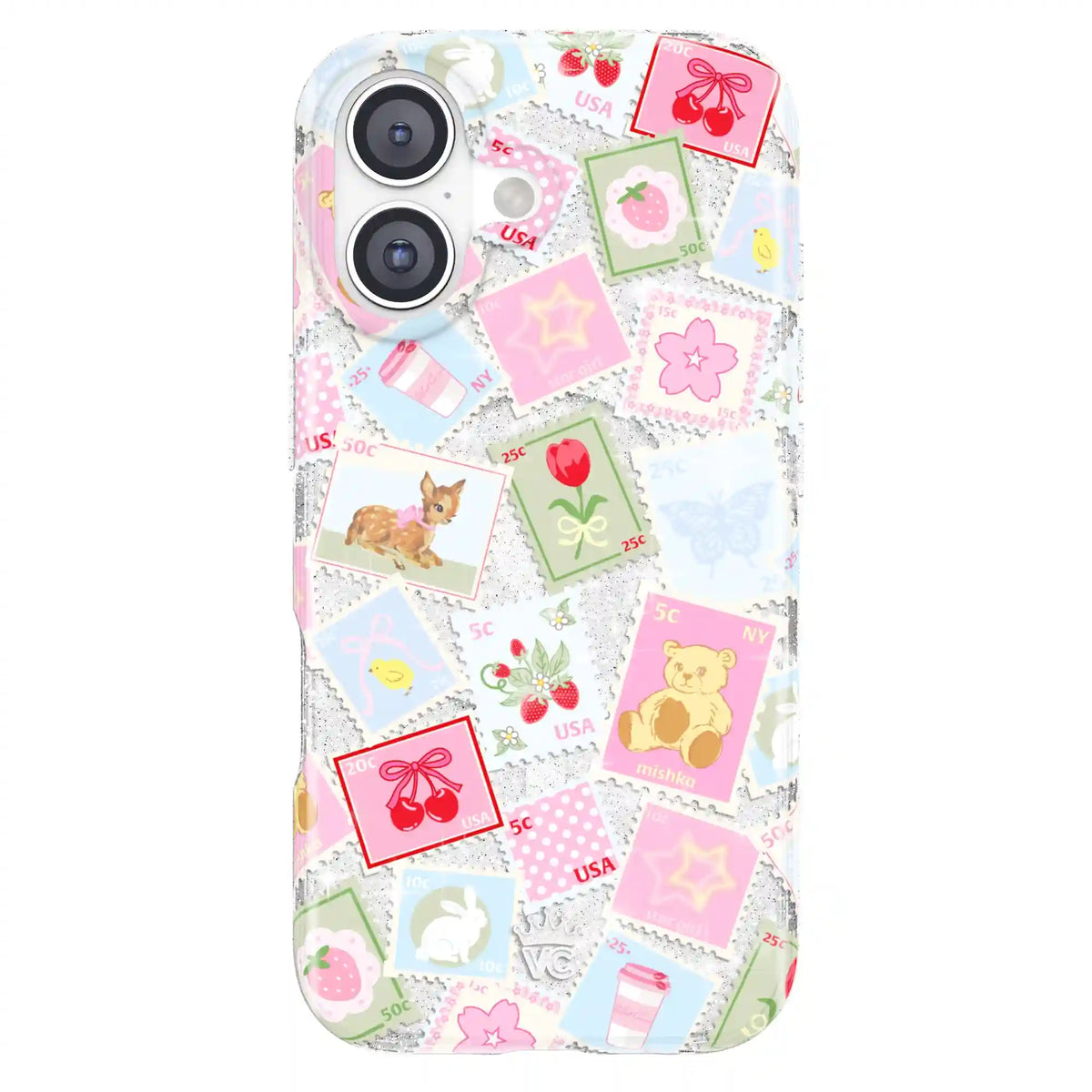 Spring Whimsy Stamps Glitter iPhone Case
