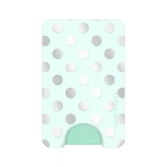Mint Chrome Polka Dot MagSafe Wallet