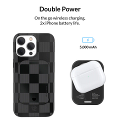 Noir Vibe Checkered Portable MagSafe Charger Power Pack