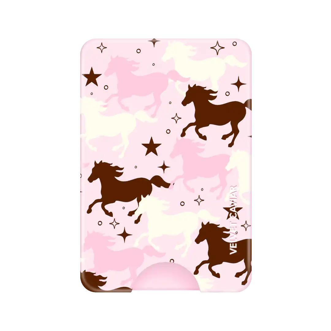 Pink Pony Glitter MagSafe Wallet