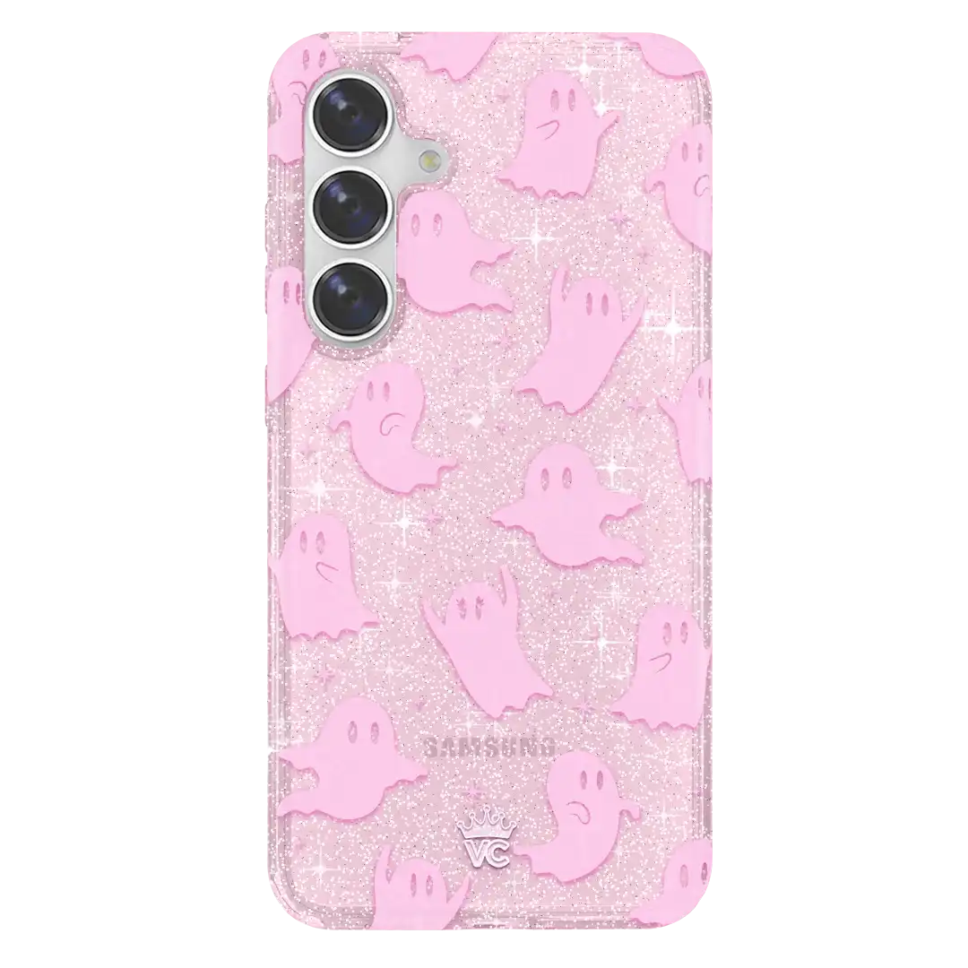 Ghosted Pink Glitter Samsung Case