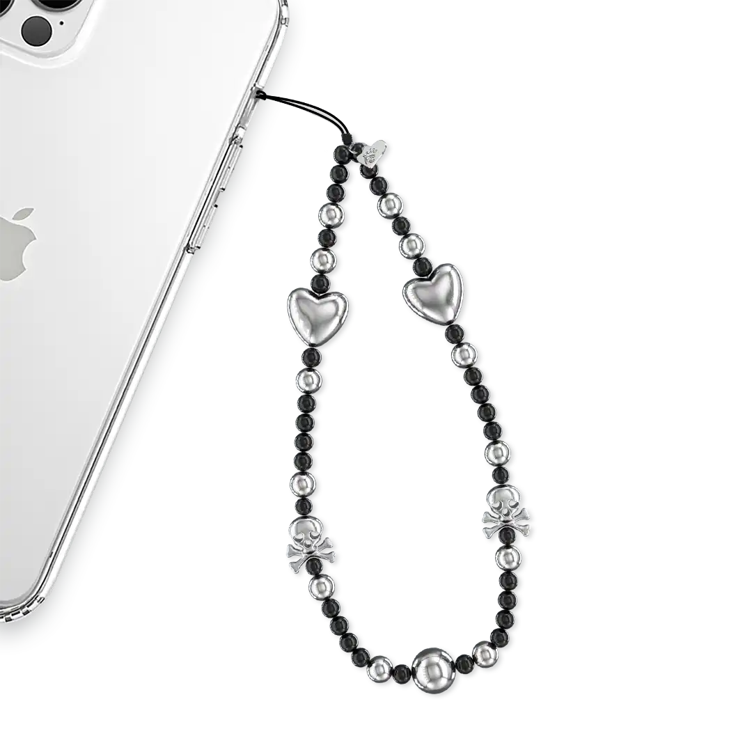 Chrome Skulls Phone Charm
